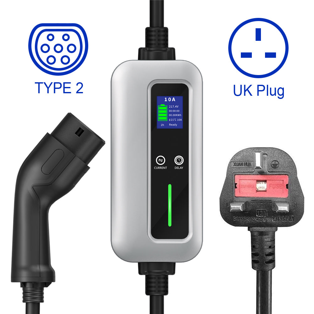Nissan Ariya EV Charging Cable, UK to Type 2 Home Charger, 5, 10