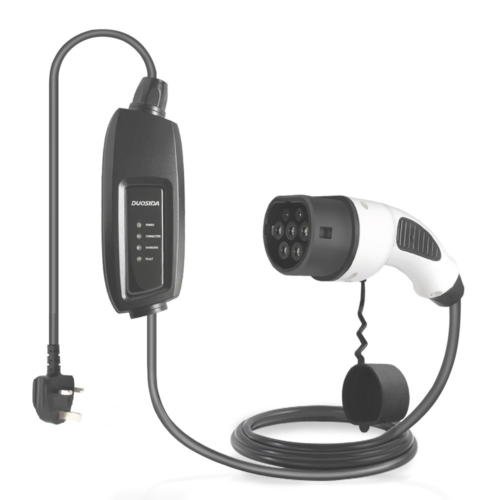 Jeep Avenger Electric EV Charger, Home Charging Cable 10amp EVSE 5, 10, 15, 20 meters long UK to Type