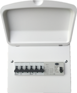 3-phase Type B RCD + 2 MCB Garage / Mini Metal Consumer unit - EV Charge Point Install