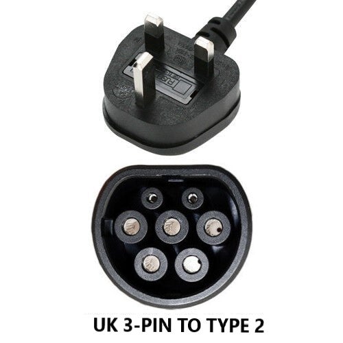 Nissan Ariya EV Charging Cable, UK to Type 2 Home Charger, 5, 10