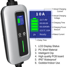 Audi E-Tron Charger, Home Charging Cable - 10amp EVSE - 5, 10, 15 or 20 meters long - UK to Type 2