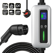 Audi E-Tron Charger, Home Charging Cable - 10amp EVSE - 5, 10, 15 or 20 meters long - UK to Type 2