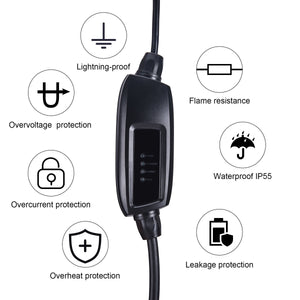 BYD Dolphin EV Charger, Home Charging Cable - 10amp EVSE - 5, 10, 15, 20 meters long - UK to Type 2