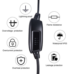 Peugeot e-208 e208 electric EV Charger, UK to Type 2 Home Charging Cable - 5, 10, 15 or 20 meters