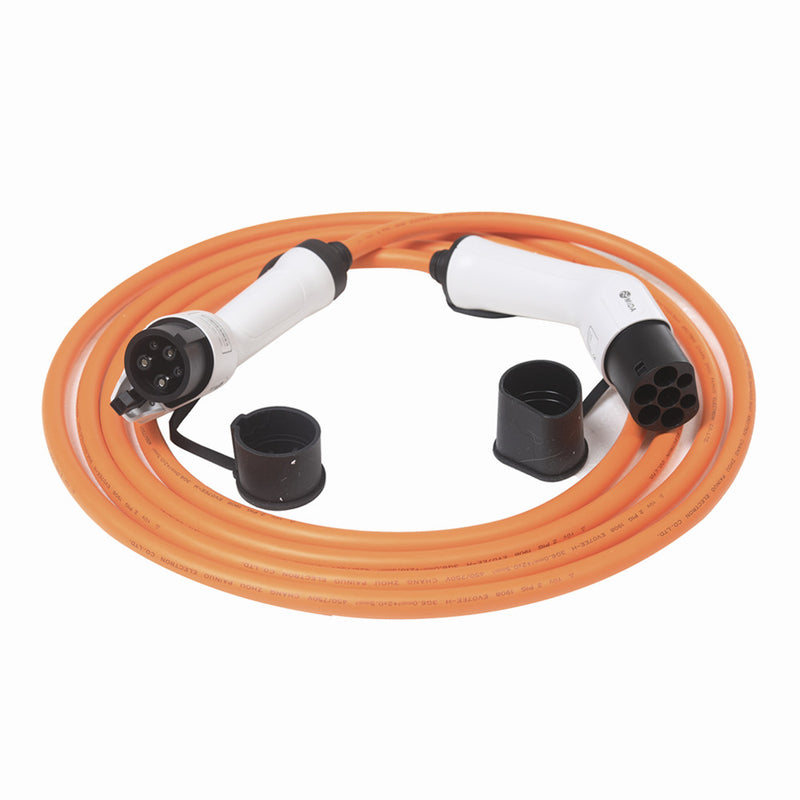 EV TYPE2-TYPE2 Charging Cable 2 Metre 16 Amp CE certification