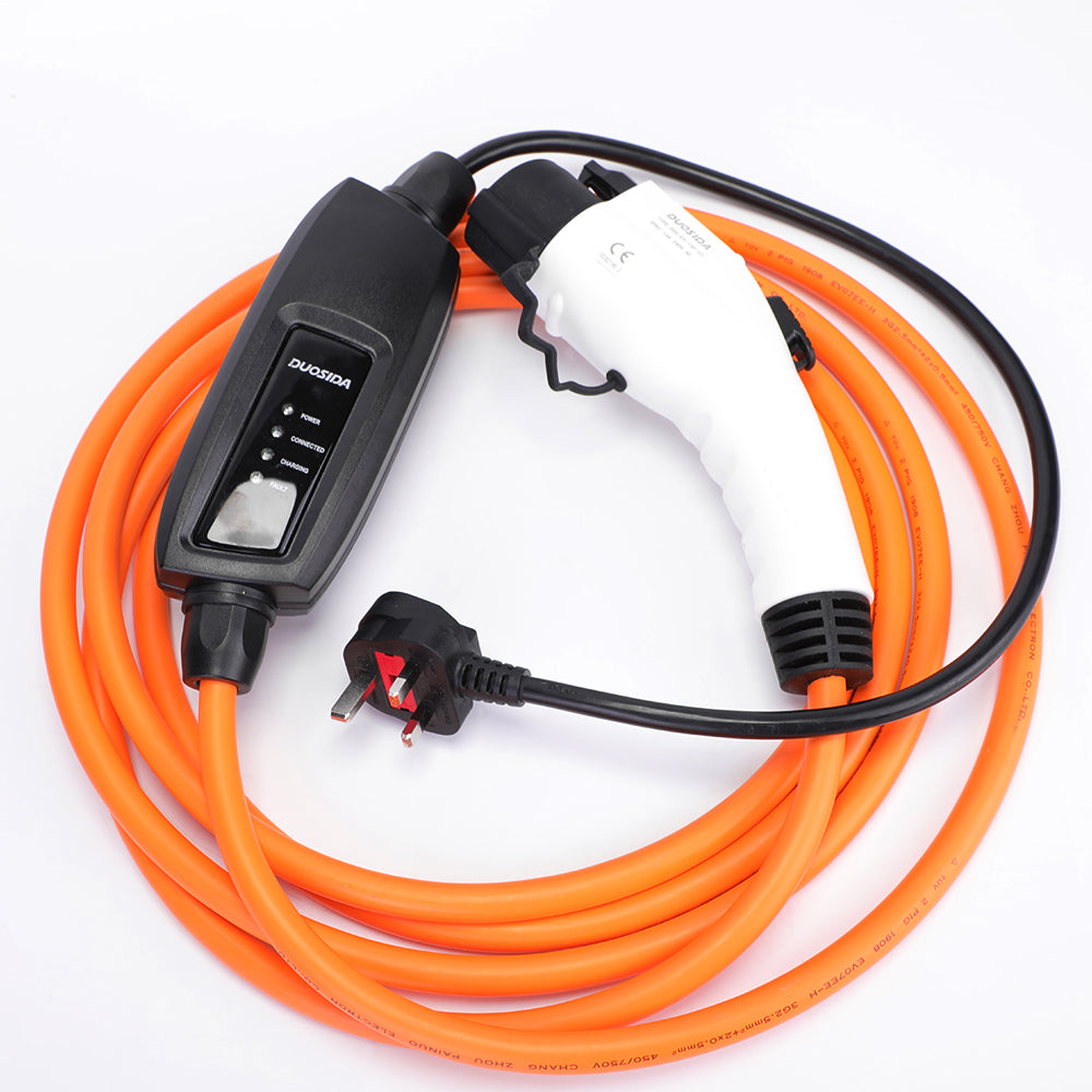 Fisker EV Charger - UK to Type 1 Home Charging Cable - 5, 10 or 15 meters