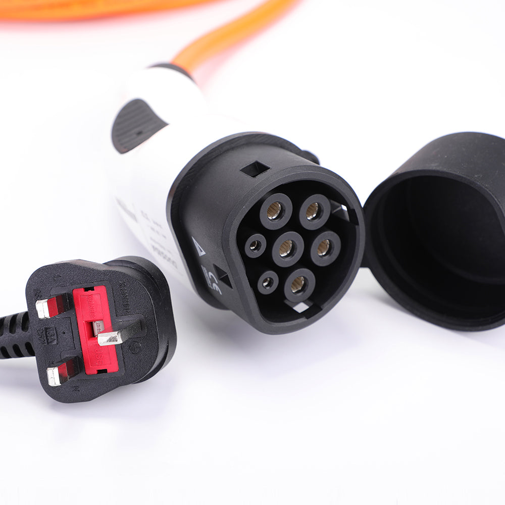 Ora Funky Cat EV Charging Cable- UK to Type 2 Home Charger - 5, 10, 15 ...
