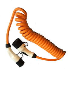 EV Charging Cable - COILED - Type 2 to type 2 - 7kw / 32amp